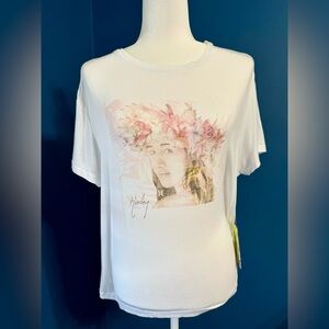 Hurley x Carissa Moore Girlfriend Tee Size S White NWT